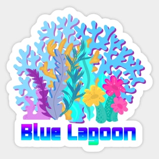 Blue Lagoon, The Story of the Sea, coral reefs Sticker